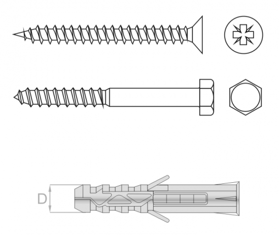 Kołek rozporowy 8mm 4mm 60mm KR8/4x60 650439 /200szt./