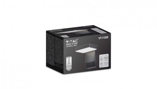 Oprawa elewacyjna LED 17W 2520lm 3000K regulowana Czarny kwadrat 2944