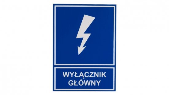 Tabliczka /znak informacyjny/ TZI 105X148S /WYŁĄCZNIK GŁÓWNY/ E04TZ-01041130200 /10szt./