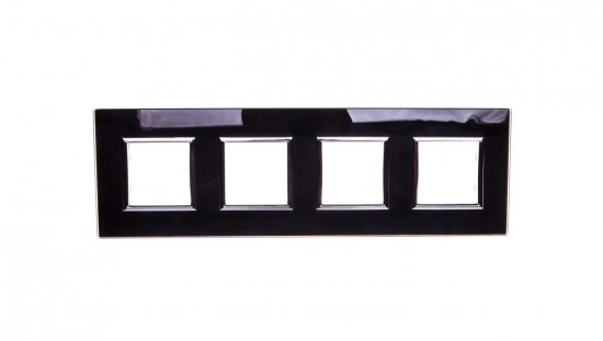 DANTE Ramka poczwórna szkło BLACK GLASS 4509184