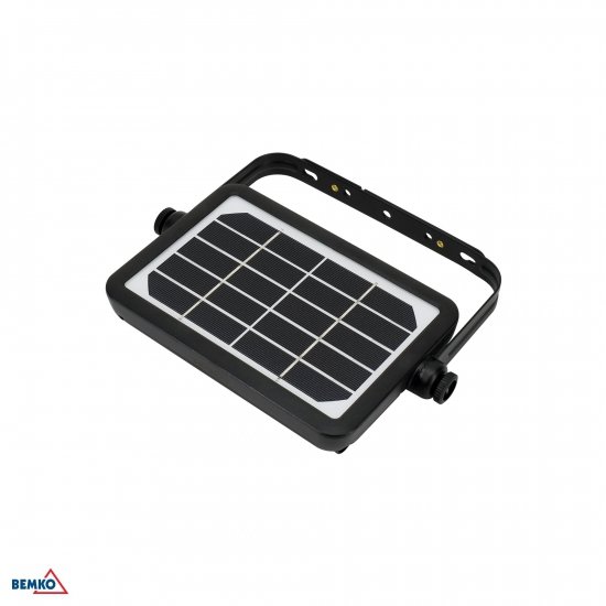 NAŚWIETLACZ SOLARNY LED SOLEN 5W 500LM 4000K IP65 CZARNY CZ. PIR