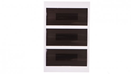 Rozdzielnica modułowa tworzywo 3x12 natynkowa IP40 IK06 N+PE II klasa drzwi transparentne szare DB312S 3X12P/SMD biały 3836