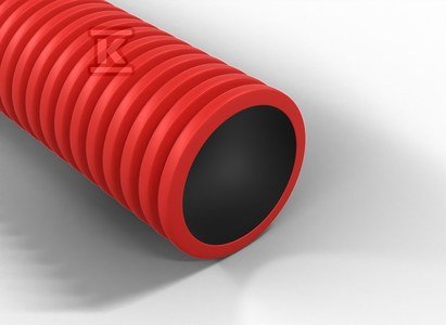 Rura karbowana w odcinkach średnica 160mm QRK 160 CZERWONA 450N /6m/
