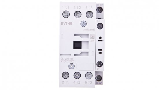 Stycznik mocy 25A 3P 24V AC 0Z 1R DILM25-01(24V50/60HZ) 277168