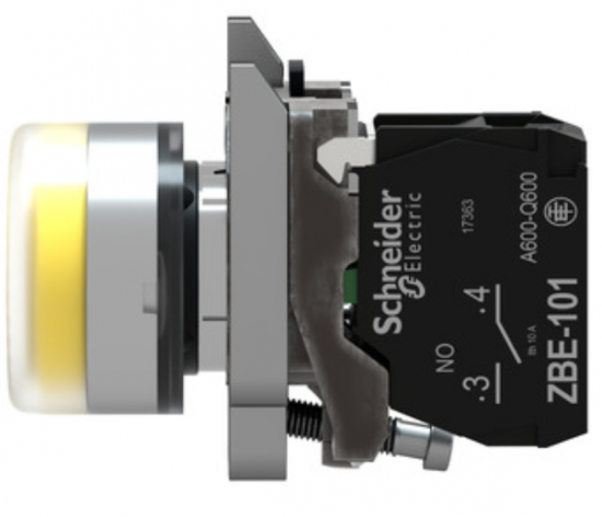 Przycisk sterowniczy 22mm żółty z samopowrotem 1Z XB4BP51