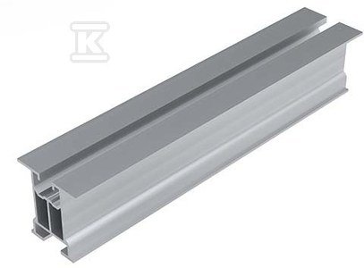 PROFIL ALUMINIOWY BEZ ŚCIANEK BOCZNYCHM Z KANALEM NA ŚRUBĘ TEOWĄ I WPUST, DŁ 2220mm
