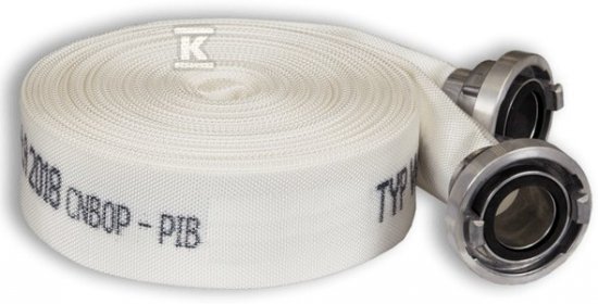 Wąż pożarniczy tłoczny DN75, dł. 20m płasko-składany WV-75-20-ŁA, do motopomp i autopomp, wkładka wewnętrzna PVC, łącznik aluminiowy