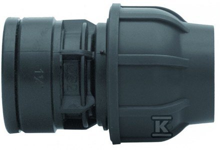 Złączka zaciskowa PP 50x6/4 GW gwint wewnętrzny PN16, do rur PE, kolor czarny 13015005