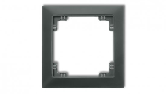DECO Ramka uniwersalna pojedyncza z tworzywa DECO Soft grafitowy mat 28DRSO-1