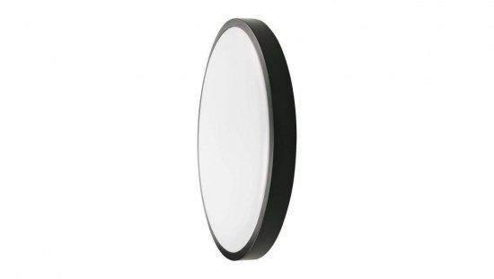 Plafoniera LED 18W 1800lm 4000K IP44 Okrągła fi225 Mleczny Czarna Ramka z mikrofalowym czujnikiem ruchu 7669