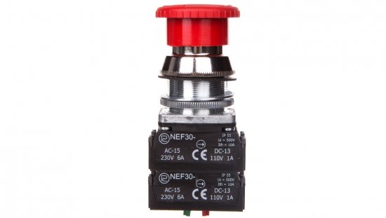 Przycisk bezpieczeństwa 30mm 2Z 2R IP56 przez obrót W0-NEF30-DRP 2X2Y C