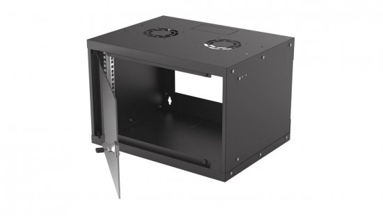 Szafa Wisząca 6U 540x400 Rack 19 Basic Flatpack Czarna