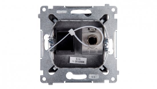 Simon 54 Gniazdo komputerowe pojedyncze RJ45 kat.6 ekranowane z przesłoną antracyt D61E.01/48