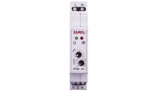 Przekaźnik czasowy 1-funkcyjny 1NO/NC 16A 0,1sek-10dni 230V AC PCM-01 EXT10000072