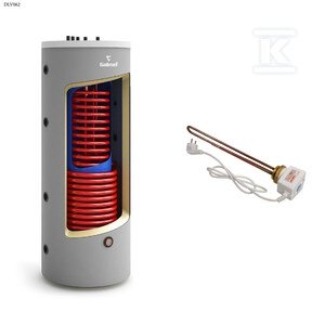 Zbiornik kombinowany akumulacji ciepła SG(K) KUMULO 300/80l z kompletem elektrycznym z grzałką 2kW - K6/4 z 2 wężownicami, twarda pianka poliuretanowa, skay DLV062