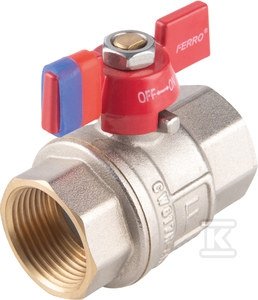 Zawór kulowy nakrętno-nakrętny z motylkiem, 3/4 , F-Power KFPM2