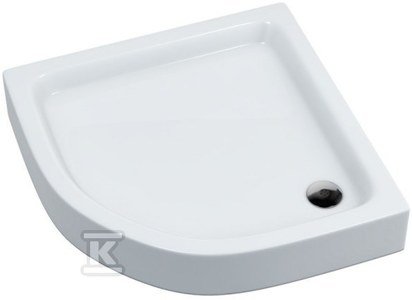 Brodzik akrylowy &quot;Grando Plus&quot; zintegrowany z podbudową Stabilsound Plus 80x80x17 cm R55 półokragły