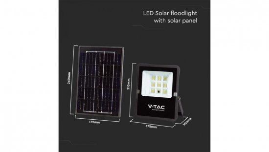 Projektor LED Solarny 6W 4000K 400lm IP65 6965