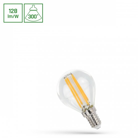 LED KULKA E-14 230V 4W COG NW CLEAR SPECTRUM