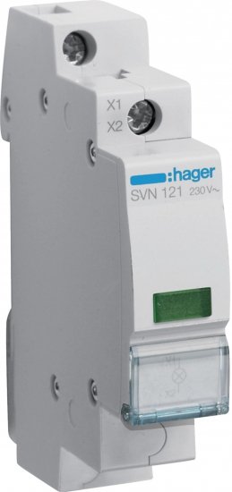 Lampka sygnalizacyjna, 230V AC, Zielony LED HAGER SVN121
