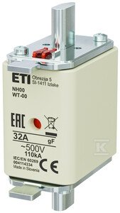 Wkładka topikowa przemysłowa szybka NH00/WT-00 gF 32A/500V 004114334