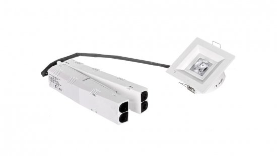 Oprawa awaryjna LOVATO P ECO LED 1W 125lm (opt. koryt.) 1h jednozadaniowa biała LVPC/1W/E/1/SE/X/WH