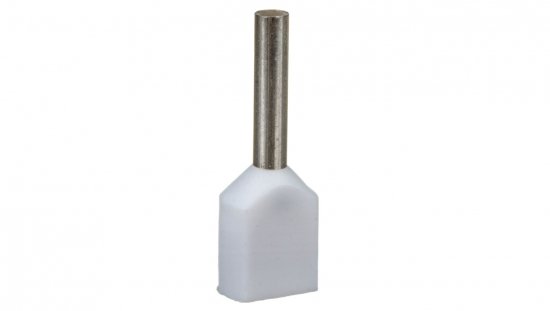 Końcówka tulejkowa izolowana TID 2x0,5mm2/8mm biała cynowana TID2x0,5L8 /100szt./