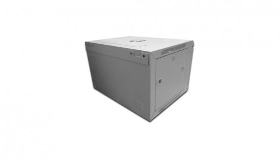 Szafa krosowa wisząca niedzielona 19 cali 6U 600x368x450 szara DN-W19 06U/450