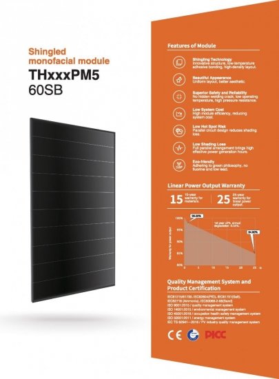 Moduł fotowoltaiczny panel PV 415Wp Tongwei Solar TH415PMB5-60SBS Czarna rama TW Solar