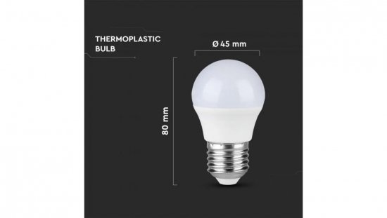 Żarówka LED E27 3,7W G45 320lm 6500K 180 st. IP20 214207