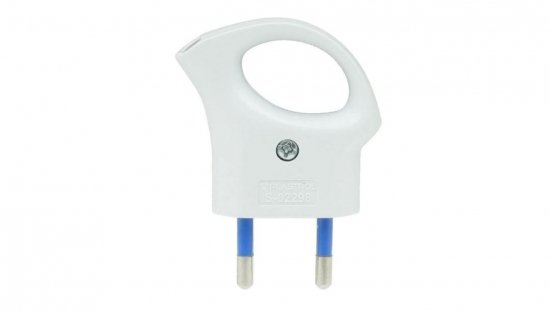 Wtyczka płaska z uchwytem WT-1U BIAŁY W-32003