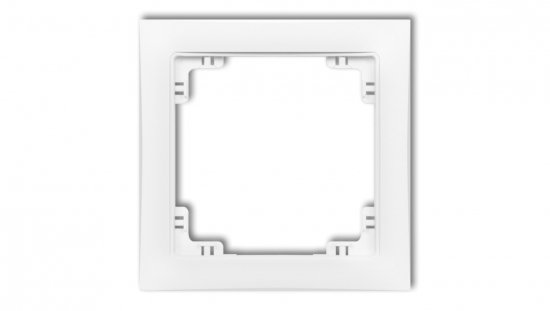DECO Ramka uniwersalna pojedyncza z tworzywa DECO Soft, biały mat 25DRSO-1