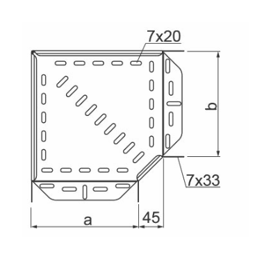 Kolanko korytka 90 stopni 200x60mm KKJ200H60 166220