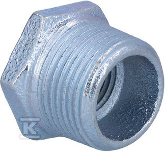 Redukcja nakrętno-wkrętna 1X1/2&quot; ocynk N4, NR 45, NR 241R