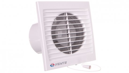 Wentylator łazienkowy fi 100 230V 14W 95m3/h 35dB ścienny wyłącznikiem sznurkowym (STYL WP) 100SV