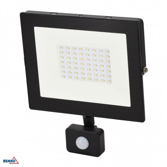 NAŚWIETLACZ LED SMD KASTEL 50W 4000K 4350LM IP65 CZARNY CZ. PIR