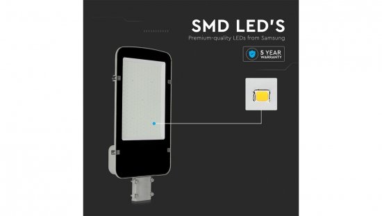 Oprawa Uliczna LED 150W 14100lm 4000K Dioda SAMSUNG IP65 Szary 5 Lat Gwarancji 21531