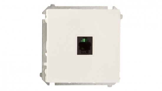 Simon Basic Gniazdo telefoniczne pojedyncze RJ11 białe BMTU.01/11