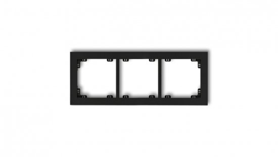 DECO Ramka potrójna czarny mat 12DR-3