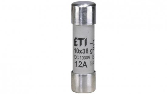 Wkladka bezpiecznikowa cylindryczna PV 10x38mm 12A gPV 1000V DC CH10 002625077