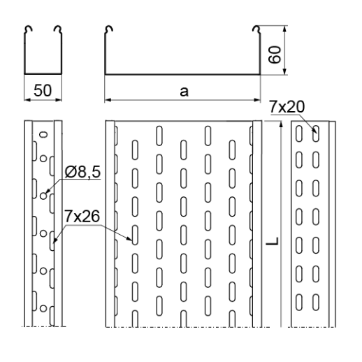 Korytko KCP400H60/3N