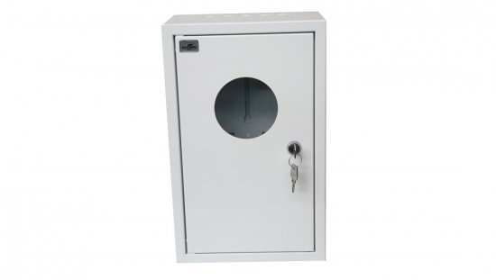 Rozdzielnica natynkowa licznikowa 1x3F na licznik elektroniczny zamek okienko RAL 9003 A-RZ19E