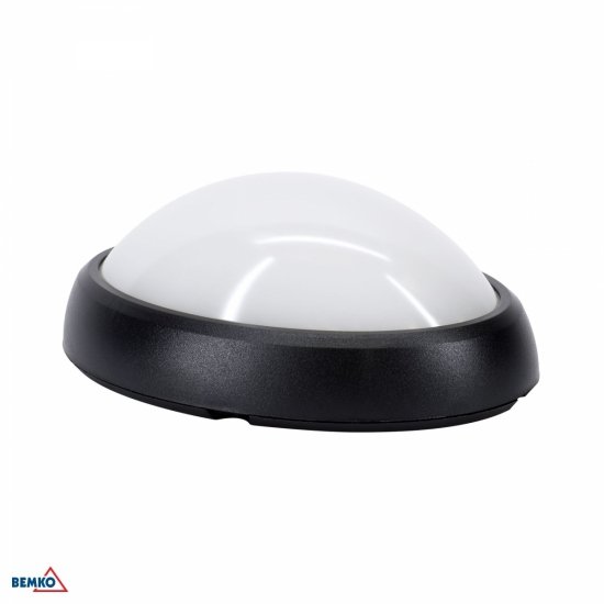 Plafoniera LED KANLO czarna 8W IP54 4000K 580lm owalna C45-KAN-08-BL-4K (MGWT)