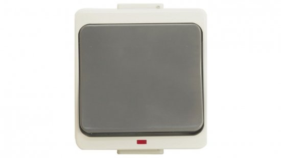 JANTAR-bis Łącznik pojedynczy z podświetleniem n/t IP44 szary WNT-1J-b/S
