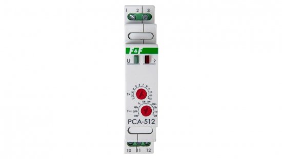 Przekaźnik czasowy 1P 10A 0,1sek-576h 12-264V AC/DC opóźnione wyłączenie, PCA-512UNI