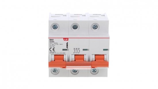 Wyłącznik modułowy LS Electric BKH 3P 100A charakterystyka D 06110351R0 BKH 3P D100A