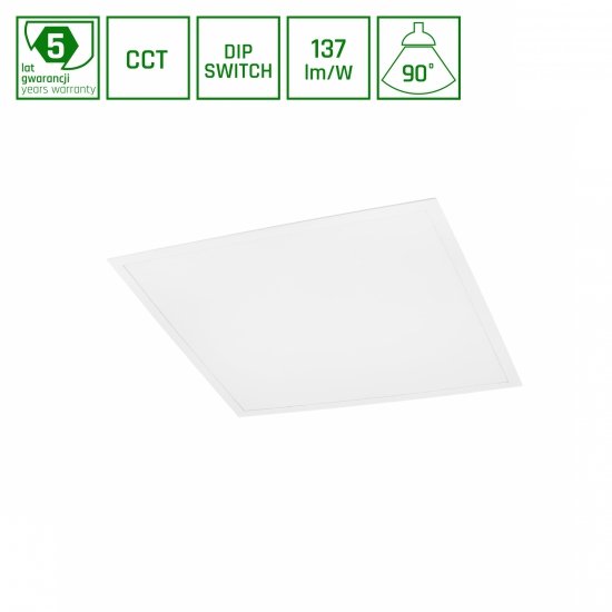 ALGINE PANEL BACKLIGHT 26W/36W/46W CCT 230V 90ST IP20 UGR&lt;19 600X600X34MM BIAŁY 5 LAT GWARANCJI