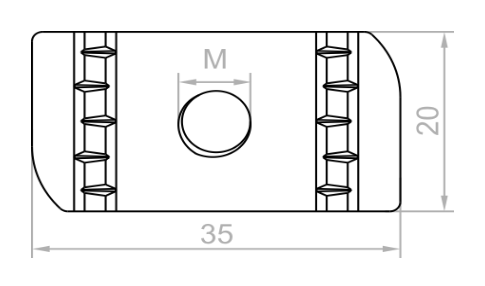 Nakrętka rombowa M8 NRM8F 890101 /100szt./