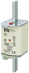 Wkładka topikowa przemysłowa zwłoczna KOMBI NH2C gG 125A/500V 004185215