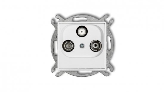 ICON Mechanizm gniazda abonenckiego RTV-SAT końcowego 1,5dB biały mat 25IGS